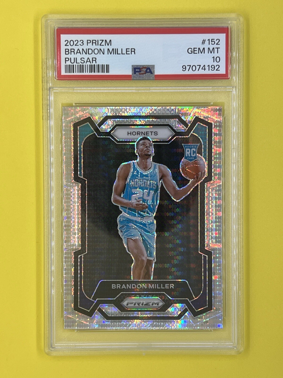 2023 Brandon Miller Prizm Pulsar #152 RC PSA 10