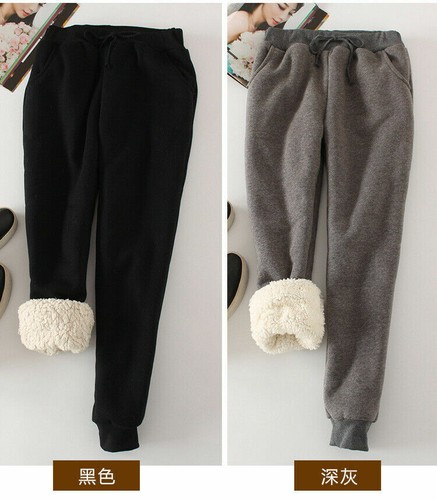 Women Sherpa Harem Pants Fleece Lined Trousers Winter Warm Casual Thick - Picture 11 of 21