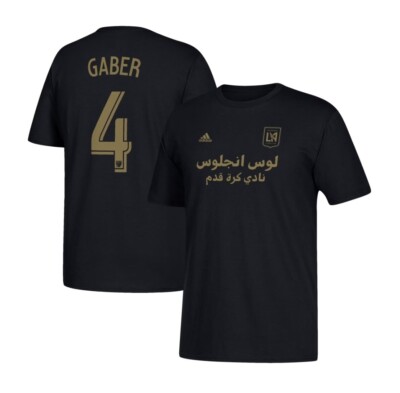 Adidas Los Angeles Football Club Graphic Jersey T-Shirt #4 Omar Gaber Men Large 