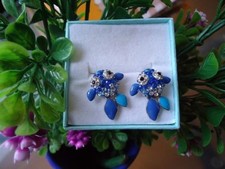 Nena's - Orecchini argento e cristalli di swarovski azzurri.1