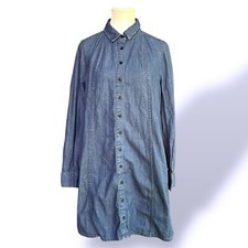 Madewell Denim Dress Button Front Long Sleeve Casual Shirt Dress Small