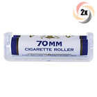 2x Rollers Zig Zag White Roller Machine 70MM Easy Rolling + 2 Free Tubes