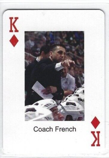 2009-10 Hershey Bears (AHL) Auto Locator Playing Cards Mark French (Diamonds)