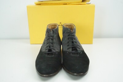 John Lobb Winner Boot Ebony Velveteen Charcoal Twill Boots  display picture 2