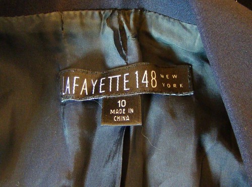 LAFAYETTE 148 NEW YORK NAVY BLUE WOOL BLAZER JACKET SIZE 10 D162 - Picture 2 of 10
