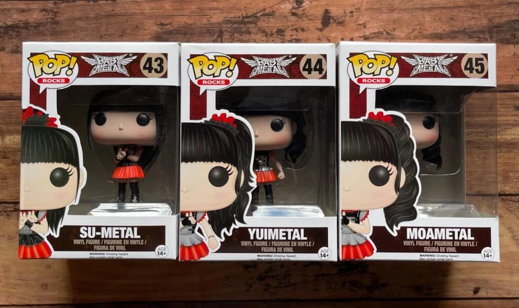 FUNKO POP! ROCKS BABYMETAL SU #43 YUI #44 MOA #45 SET OF 3 Vinyl Figure NEW