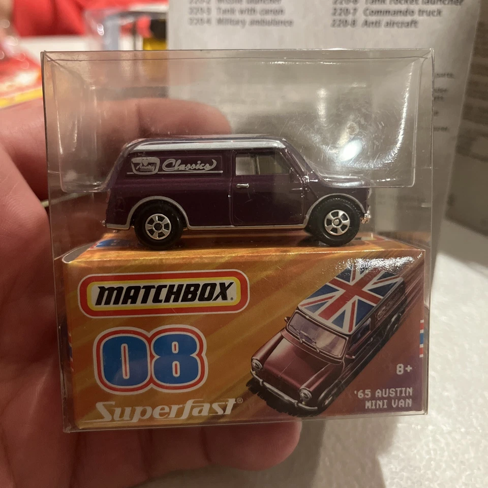 MATCHBOX 2008 SUPERFAST '65 AUSTIN MINI VAN PURPLE - Image 3 of 4