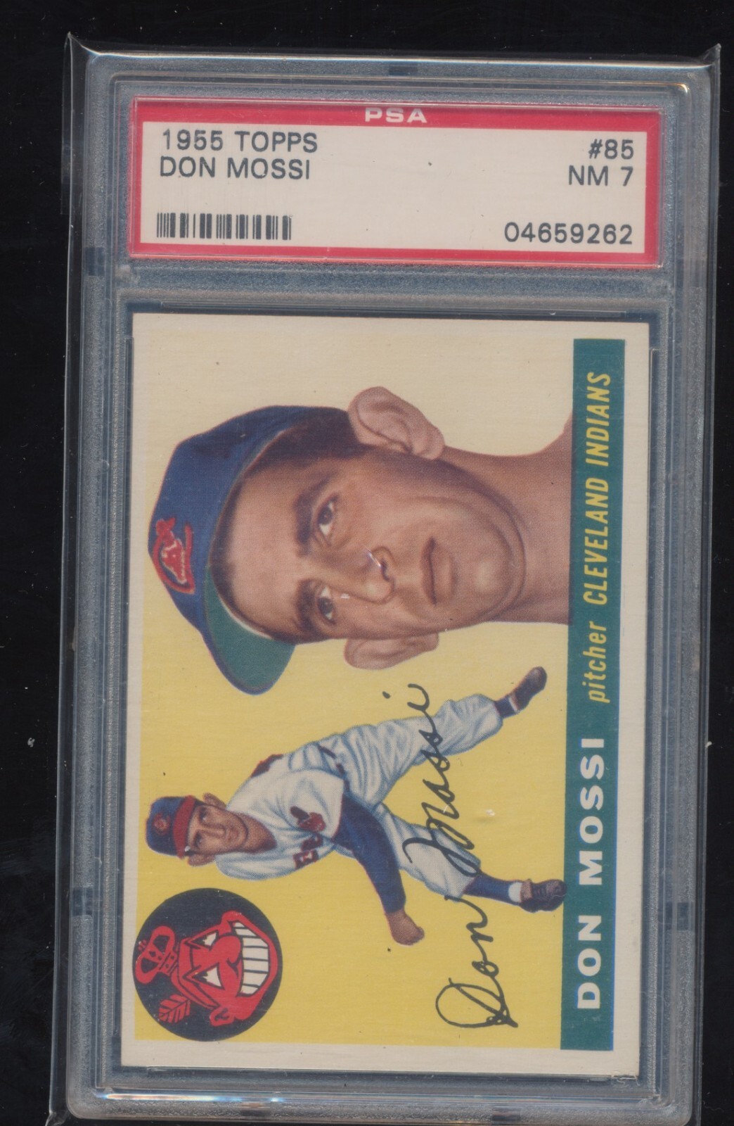 PSA 7 1955 Topps Baseball Don Mossi # 85 --Set Break