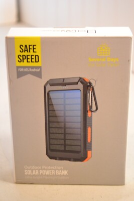 Safe Speed Outdoor Protection Solar Power Bank, Flashlight Edition