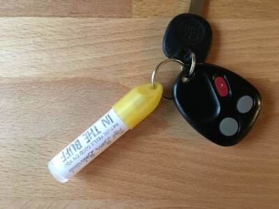 Kompatibler robuster Chapstick Schlüsselanhänger Kappe Schlüssel benutzerfreundlicher handlicher Stick Lypsyl