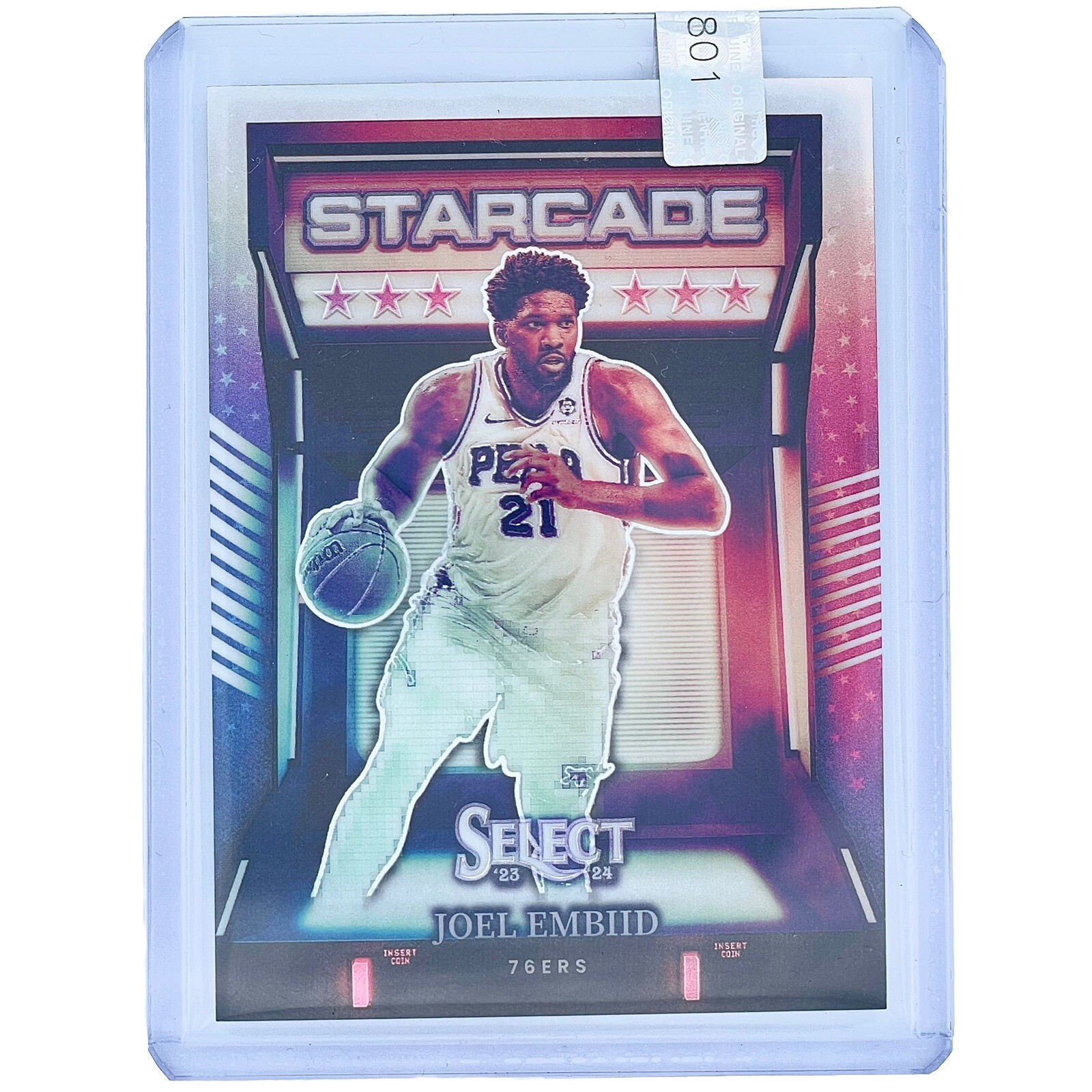 2023-24 Panini Select Starcade Case Hit SP Joel Embiid #28 Philadelphia 76ers