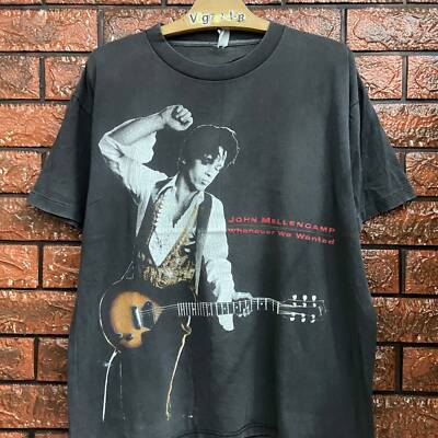 Vintage 90s John Mellencamp Whenever We Wanted 1991 Album Folk Rock T-Shirt