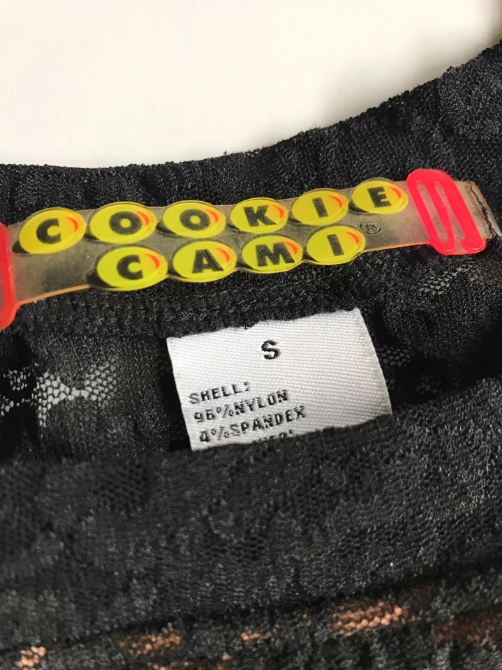 Sujetador Cookie Cami Encaje Superpuesto Cami Soporte Completo Espalda Abierta PEQUEÑO Lindo Top Informal Foto 3 de 4