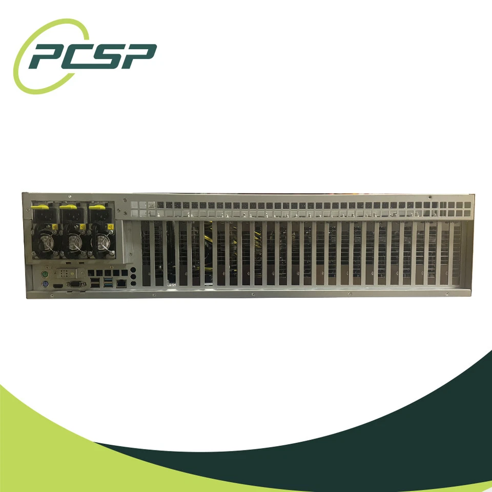 Custom Octominer X12ULTRA 12 GPU Crypto Mining Rig 2250W 4GB G3900 **NO GPUs** - Image 4 of 4