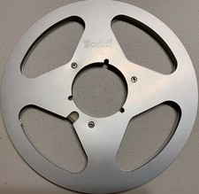 Scotch 10" Empty Metal Reel, 1/4" tape, Classic 4 Window Silver, New Box Bag