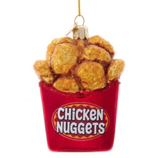 Chicken Nuggets Glass Ornament 3.5"