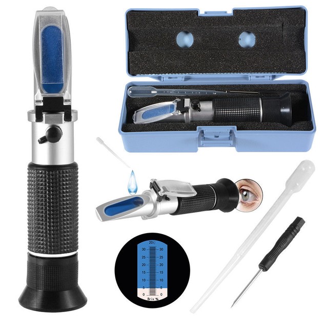 Brix Meter Refractometer Wine Winemaker Beer Alcohol Sugar Alcohol Content Alcohol: 0-27%- Brix Meter Refractometer Wine Winemaker Beer Alcohol Sugar Alcohol Content Alcohol: 0-27%-
