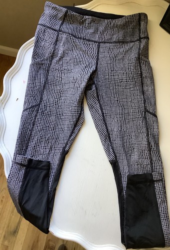 white pattern leggings full length size 