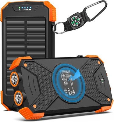 BLAVOR Solar Power Bank 10,000mAh, qi2 Portable Wireless Charger, 20W  Charging