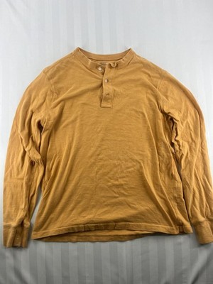 J.Crew Mustard Gold Long Sleeve Henley Shirt