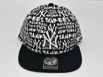 47 Brand MLB New York Yankees Snapback Basecap Cap Baseballcap Hat Schwarz Weiß 