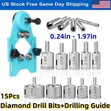 6-50mm Diamond Drill Bit Tile Hole Saw Set with Drilling Guide for Glass Ceramic