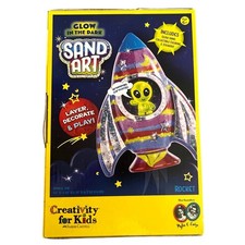 Creativity for Kids Glow in the Dark Sand Art Rocket Kit 6392000 Alien Space Toy