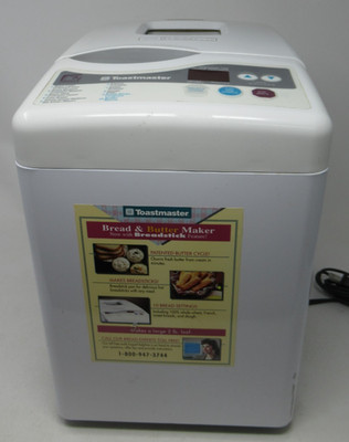TOASTMASTER BREAD & BUTTER MAKER + BREADSTICKS MODEL 1185, 2LB BREAD MAKER