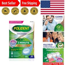 Gentle yet Effective 60 Count Dental Appliance Cleanser Tablets - 3-Minute Clean