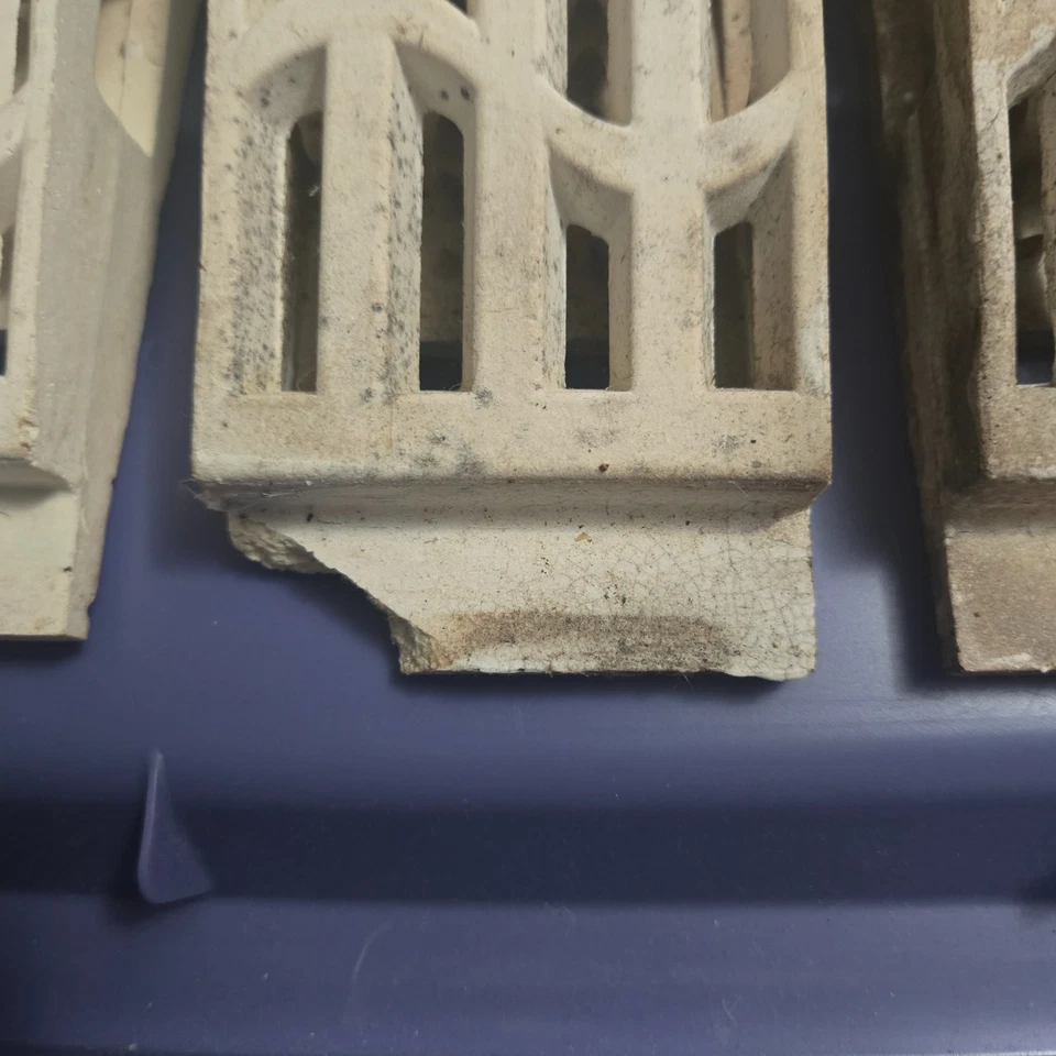 Calentador radiante de cerámica decorativo vintage inserto de ladrillo 8" King Art Deco Foto 4 de 4