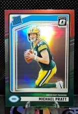 Michael Pratt #339 Optic Preview Red & Green 2024 Panini Donruss - Rated Rookie 