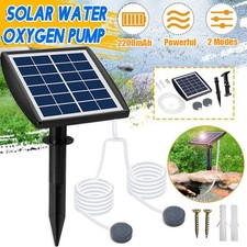 Solar Oxygen Pump 6V 2W Solar Power Pond Oxygenator Aquarium Fish Tank Air Pump