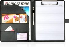 H&S A4 Clipboard Folder Padfolio Document Folio Case Faux Leather Business Portf