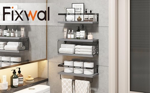 Wall Mounted Bathroom Shees Over Toilet, Rustic Wood Floating - Picture 45 of 52