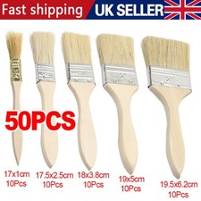 50x Economy Cheap Paint Brushes Disposable Decorating Fence Artist Paint Brushes