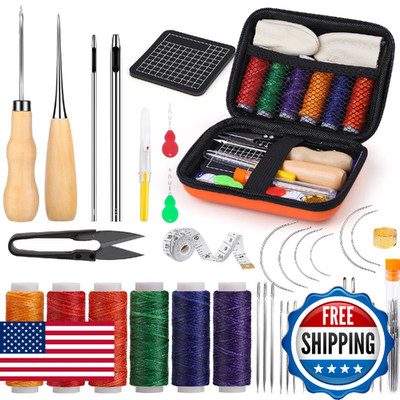 MORFEN Leather Repair Kit: Stitching & Punch Tools, Waxed Thread, Needles, Awl