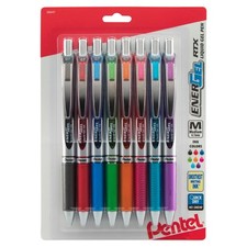 Pentel EnerGel RTX Retractable Liquid Gel Pen, 0.7mm Metal Tip, Medium Line