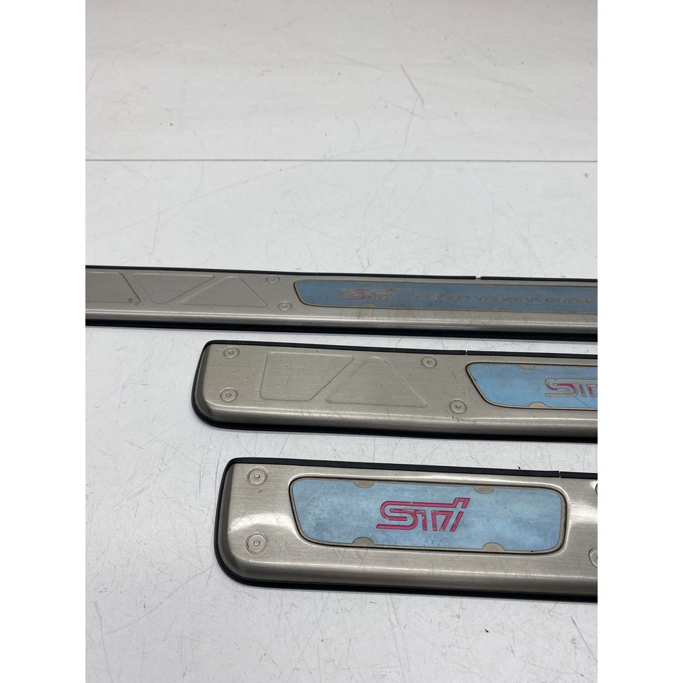 Subaru Impreza Door sill scuff plate trims jdm genuine x3 only WRX STI 2003 - Image 4 of 4