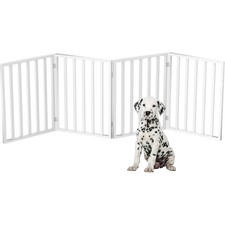 Pet Gate - 4-Panel Indoor Foldable Dog Fence for Stairs, Hallways or Doorways...
