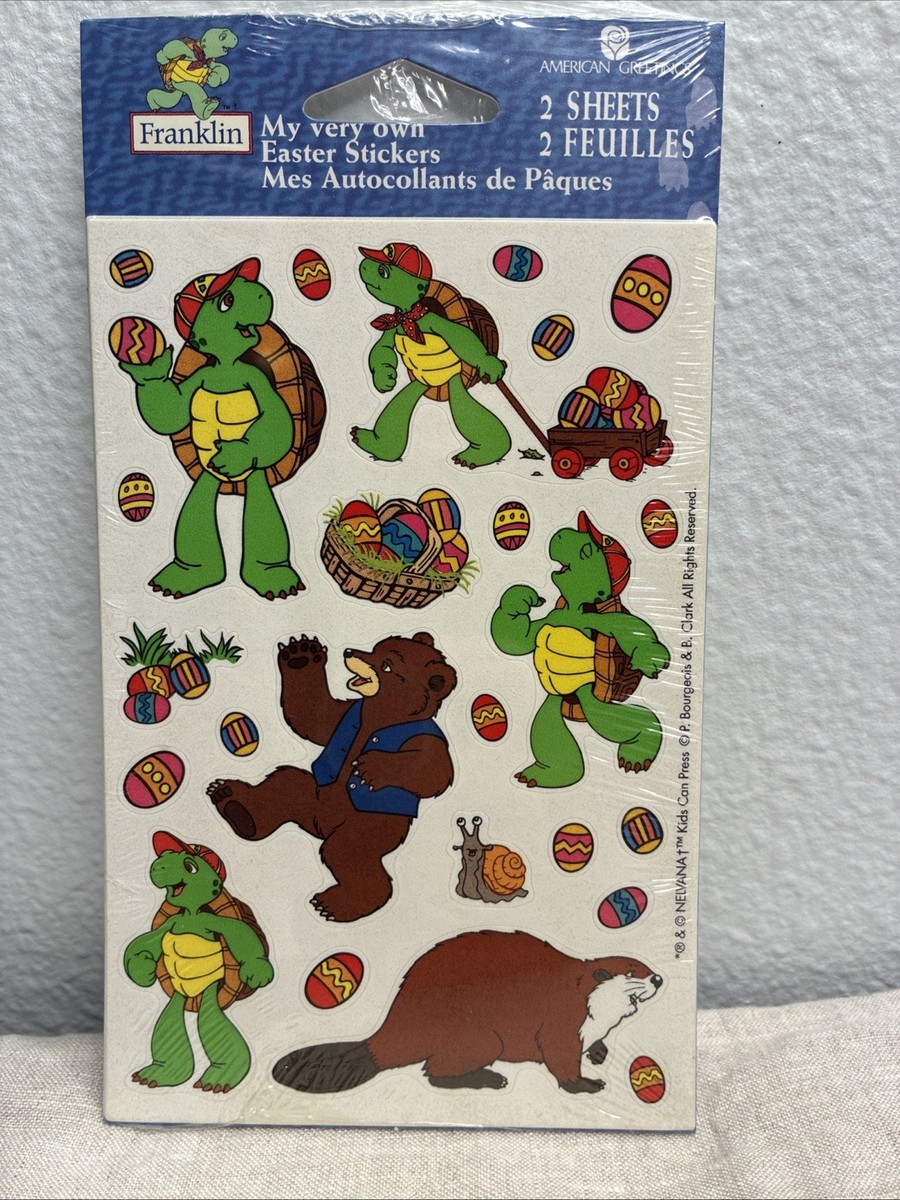 ✨New✨Y2K Franklin the Turtle Easter Stickers Vintage 2000s Nick
