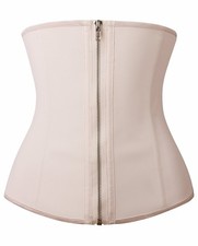 YIANNA Latex Waist Trainer for Women Tummy Control Zipper Underbust Waist Cin...