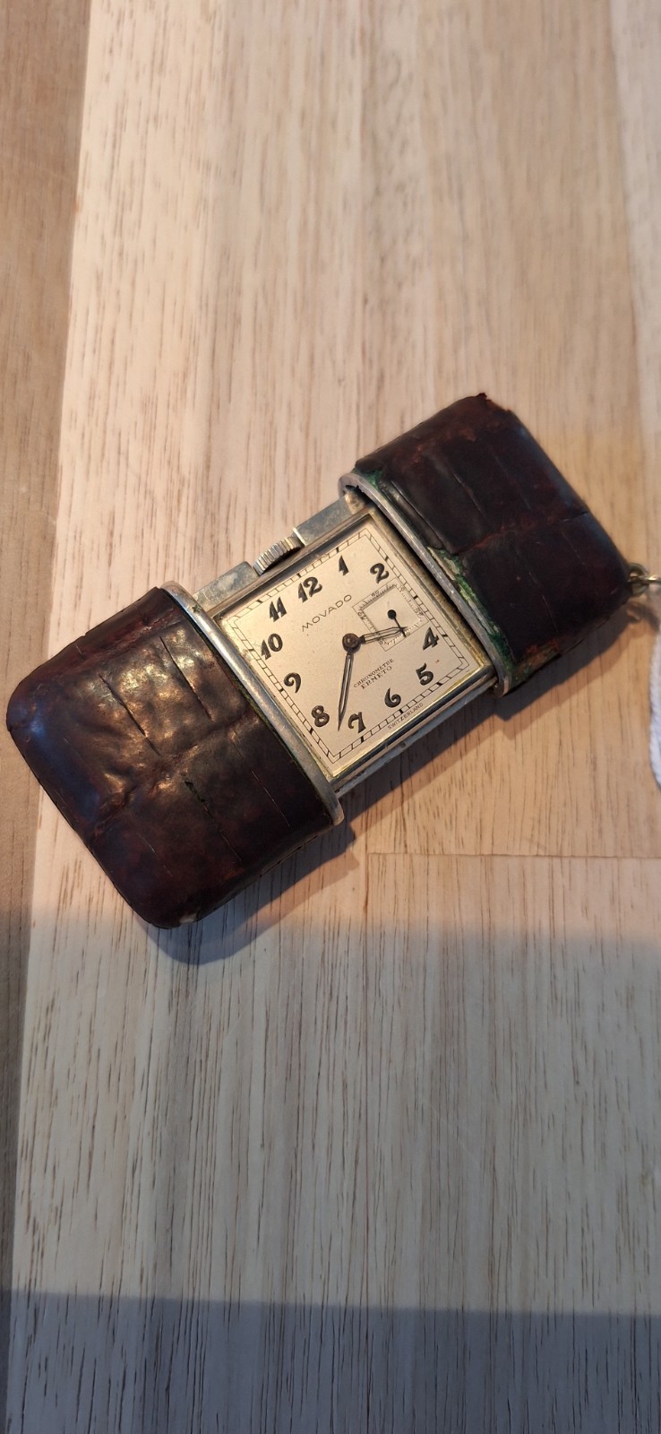 Movado Chronomètre Primo Rectangular Art Deco Vin… - image 2