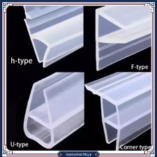 Silicone Shower Door Seal Strip for 6-12mm Glass F/H/U/Corner