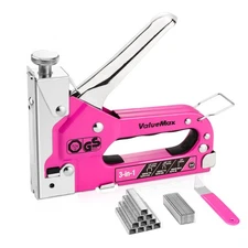 Staple Gun, Heavy Duty 3-in-1 Manual Nail Gun with 2000 Staples, Remover, Uph...