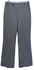 VTG Christenfeld Women Size 16 Pull On Elastic Waist Boot Cut Pants Houndstooth