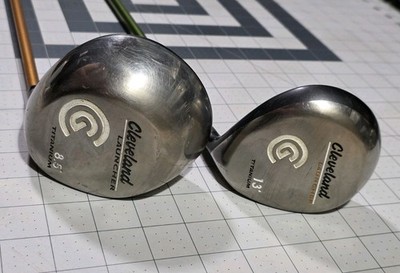 2 Cleveland Launchers, Titanium 13º & 8.5° Woods, Graphite Shaft RH, 65-R 65g-S