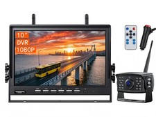 Wireless 1080P 10.1" DVR Monitor Backup Camera for Truck RV Trailer iPoster