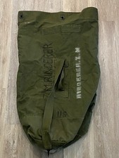 Vintage US Army Duffle Bag Green W/ Shoulder Strap 1960's-70's