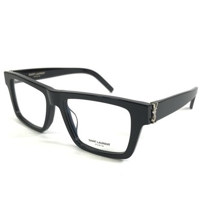 Saint Laurent Eyeglasses Frames SLM10_B 001 Black Square Full Rim 52-17-140