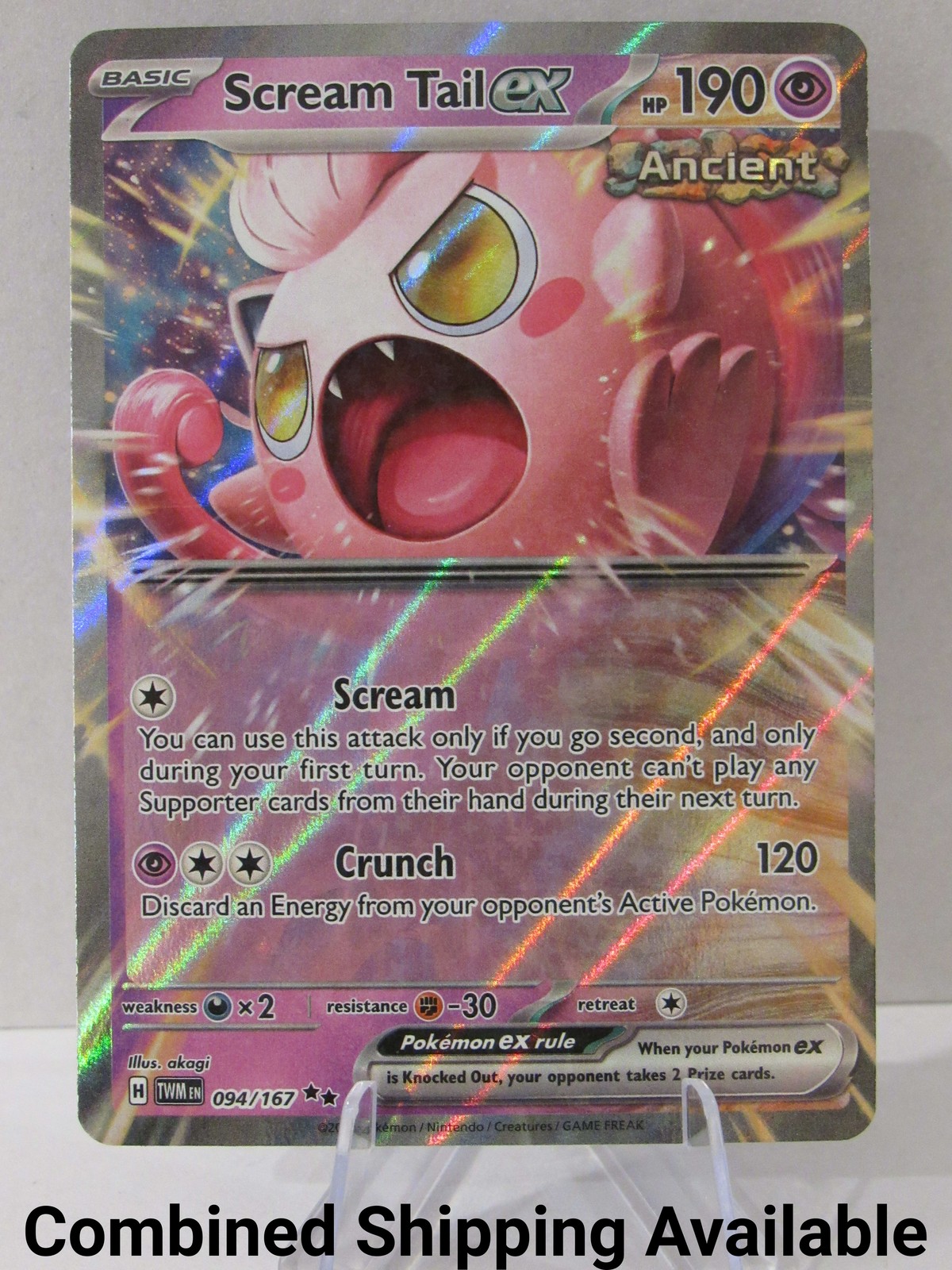 Scream Tail ex - 094/167 SV06: Twilight Masquerade NM Holo English 16407